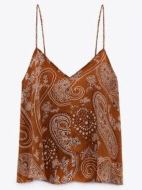 NWOT Zara Paisley Print Tank Top